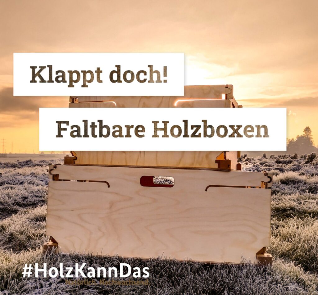 Einer der besten Berichte über die Klappbox kommt vom FNR. Da strahlt die FridayBOX im Sonnenaufgang.